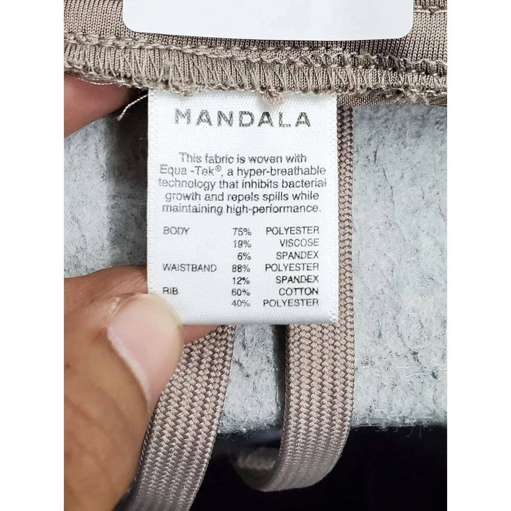 Mandala Women Scrub Pants XL Taupe Jogger Equa-Tek Logo